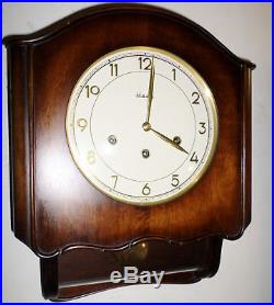 Very Nice Old German Henri Cohler Mauthe Westminster Chime 8 Day Wood Wall Clock