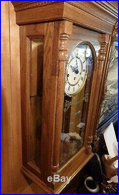 Very Nice Ridgeway Oak Westminster Chimes Wall Clock