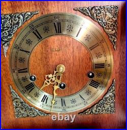 Very Nice Vintage Elgin 8 Day Westminster Chime Bracket Clock Working Well 1969