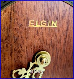 Very Nice Vintage Elgin 8 Day Westminster Chime Bracket Clock Working Well 1969