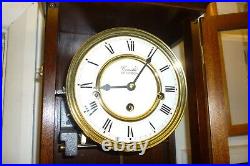 Very Nice Vintage Mahogany Westminster Chime Wall Clock By Comitti Of London