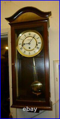 Very Nice Vintage Mahogany Westminster Chime Wall Clock By Comitti Of London