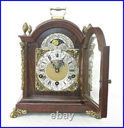 Very Rare Warmink Triple Chime Westminster Bracket Clock Moon Phase Burr Walnut