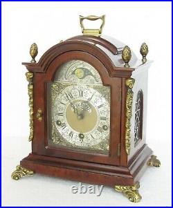 Very Rare Warmink Triple Chime Westminster Bracket Clock Moon Phase Burr Walnut