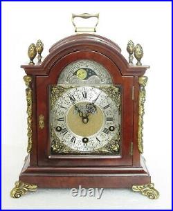 Very Rare Warmink Triple Chime Westminster Bracket Clock Moon Phase Burr Walnut