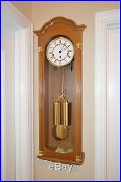Vienna Regulator Hermle Wall Clock Westminster Chimes 8 Day Beautiful Shape