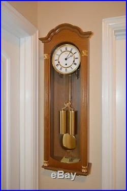 Vienna Regulator Hermle Wall Clock Westminster Chimes 8 Day Beautiful Shape