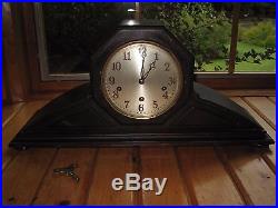 Vintage 1924 JUNGHANS Wurttemberg WESTMINSTER Chime MANTEL Clock A42 With KEY