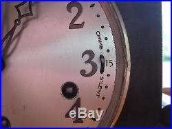 Vintage 1924 JUNGHANS Wurttemberg WESTMINSTER Chime MANTEL Clock A42 With KEY