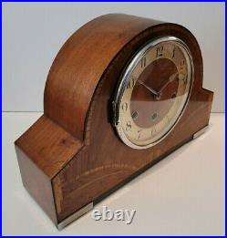 Vintage 1930's German Haller Art Deco Westminster Chiming Mantel Clock (20th)