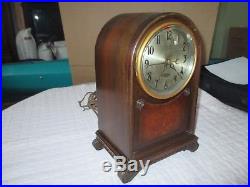 Vintage 1930's Telechron motored REVERE Westminster Chime Clock beehive electric