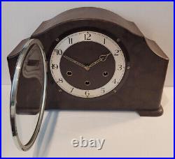 Vintage 1950's Large English Smiths Bakelite Westminster Chiming Mantel Clock