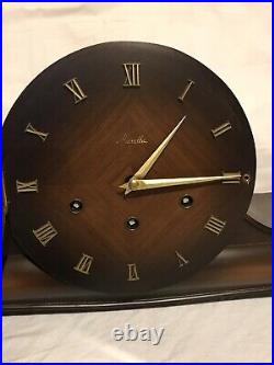 Vintage 1950s Mauthe Germany Westminster Chime Mantel Shelf Clock (Runs Strong)