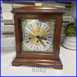 Vintage 1970 Howard Miller Mantel Clock Hermle 340-020A Chimes Works