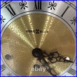 Vintage 1970 Howard Miller Mantel Clock Hermle 340-020A Chimes Works