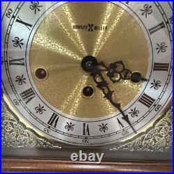 Vintage 1970 Howard Miller Mantel Clock Hermle 340-020A Chimes Works