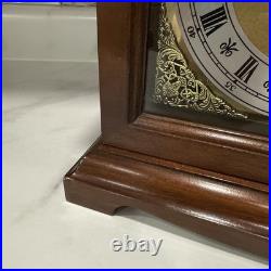 Vintage 1970 Howard Miller Mantel Clock Hermle 340-020A Chimes Works Vintage 1970 Howard Miller Mantel Clock Hermle 340-020A Chimes Works