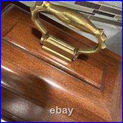 Vintage 1970 Howard Miller Mantel Clock Hermle 340-020A Chimes Works
