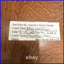 Vintage 1970 Howard Miller Mantel Clock Hermle 340-020A Chimes Works Vintage 1970 Howard Miller Mantel Clock Hermle 340-020A Chimes Works