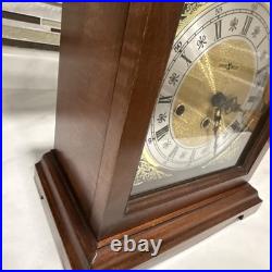 Vintage 1970 Howard Miller Mantel Clock Hermle 340-020A Chimes Works