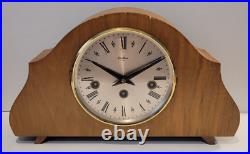 Vintage 1970's Bentima 8-Day Light Oak Westminster Chiming Mantel Clock (German)