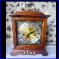 Vintage 1970s Howard Miller Graham Bracket Mantel Clock Westminster Chime
