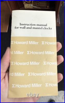 Vintage 1985 Howard Miller Mantle Bracket Chime Clock Quarter Hour Strike VIDEO