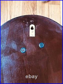 Vintage 28 Waltham 31 Day Chime Wall Clock Tempus Fugit Dark Wood Timepiece