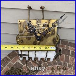 Vintage 50s MAUTHE Large Plate Westminster Chime Grandfather Clock MOVEMENT Part