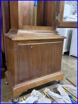 Vintage 7ft Grandfather Clock 8-Day Westminster Chime, Complete Estate Find