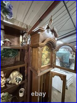 Vintage 7ft Grandfather Clock 8-Day Westminster Chime, Complete Estate Find