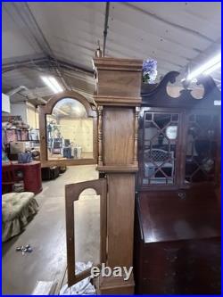 Vintage 7ft Grandfather Clock 8-Day Westminster Chime, Complete Estate Find