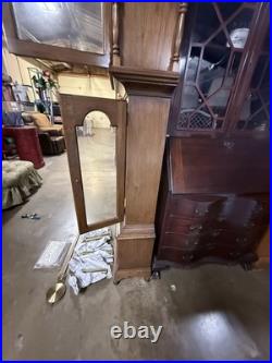 Vintage 7ft Grandfather Clock 8-Day Westminster Chime, Complete Estate Find