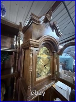 Vintage 7ft Grandfather Clock 8-Day Westminster Chime, Complete Estate Find