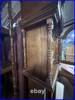 Vintage 7ft Grandfather Clock 8-Day Westminster Chime, Complete Estate Find