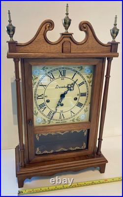 Vintage 8 Day Daneker Pillar & Scroll Mantle Westminster Chime Clock