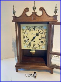 Vintage 8 Day Daneker Pillar & Scroll Mantle Westminster Chime Clock