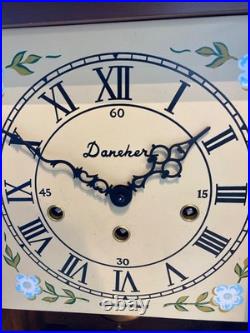Vintage 8 Day Daneker Pillar & Scroll Mantle Westminster Chime Clock