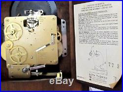Vintage 8 Day Seth Thomas Moon Mantle Clock Westminster Chimes Original Box /key