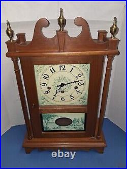 Vintage 8 Day Westminster Chime Pendulum Pillar & Scroll Clock Working