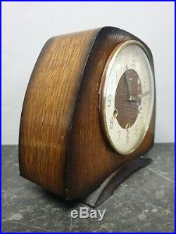 Vintage 8 Day Westminster Chiming Mantle Clock with Floating Balance