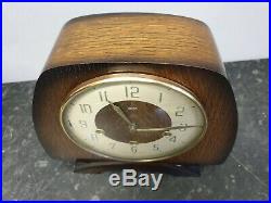 Vintage 8 Day Westminster Chiming Mantle Clock with Floating Balance