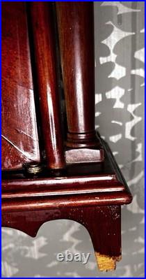 Vintage 8-day CLOCK With Stained Glass Works with Westminster Chimes 30x 14x5