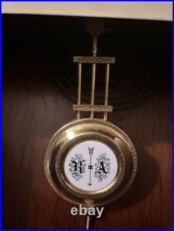 Vintage 8-day CLOCK With Stained Glass Works with Westminster Chimes 30x 14x5