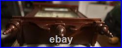 Vintage 8-day CLOCK With Stained Glass Works with Westminster Chimes 30x 14x5