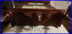 Vintage 8-day CLOCK With Stained Glass Works with Westminster Chimes 30x 14x5