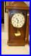 Vintage ALL wood, Beautiful Wall Clock/ Original Key & Pendulum, TESTED EC