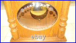 Vintage ALL wood, Beautiful Wall Clock/ Original Key & Pendulum, TESTED EC