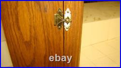 Vintage ALL wood, Beautiful Wall Clock/ Original Key & Pendulum, TESTED EC