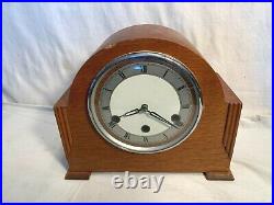 Vintage ART DECO Vedette V France WESTMINSTER CHIME Wall Mantle Clock 8 day